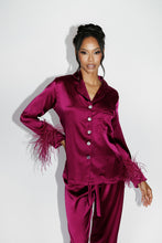 Load image into Gallery viewer, Silk Pajama Shirt and Pants Set