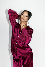 Load image into Gallery viewer, Silk Pajama Shirt and Pants Set